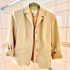 LOFT Vintage Tan Crop Blazer - light & stretchy